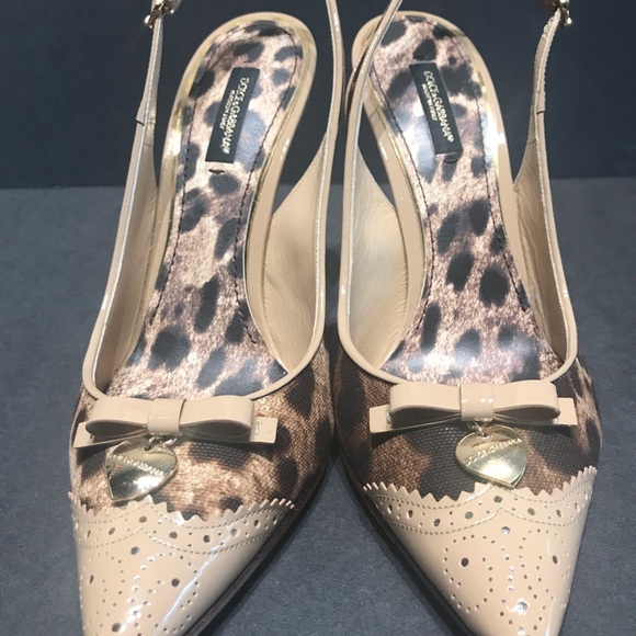 Dolce & Gabbana HH leopard sling back with buckle - Picture 2 of 4